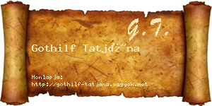 Gothilf Tatjána névjegykártya
